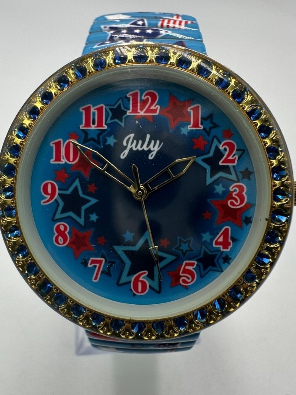 3/$30 Willabee & Ward Season Watch July Birthday Month Red Blue Stars Stretch